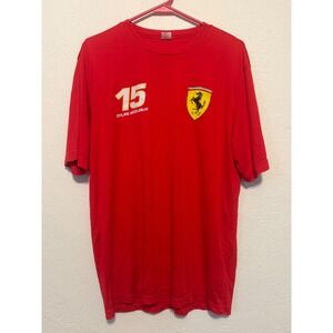 Ferrari Dylan Medler 15 Racing Tee Red Short Sleeve Performance Shirt Mens M